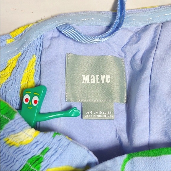 Anthropologie Maeve Strapless Jumpsuit with Lemon and Leaf Print - Picture 6 of 8